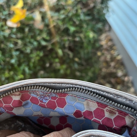 Hobo The Original Pebbled Metallic Silver Convertible Backpack And Shoulder Bag - Picture 7 of 8